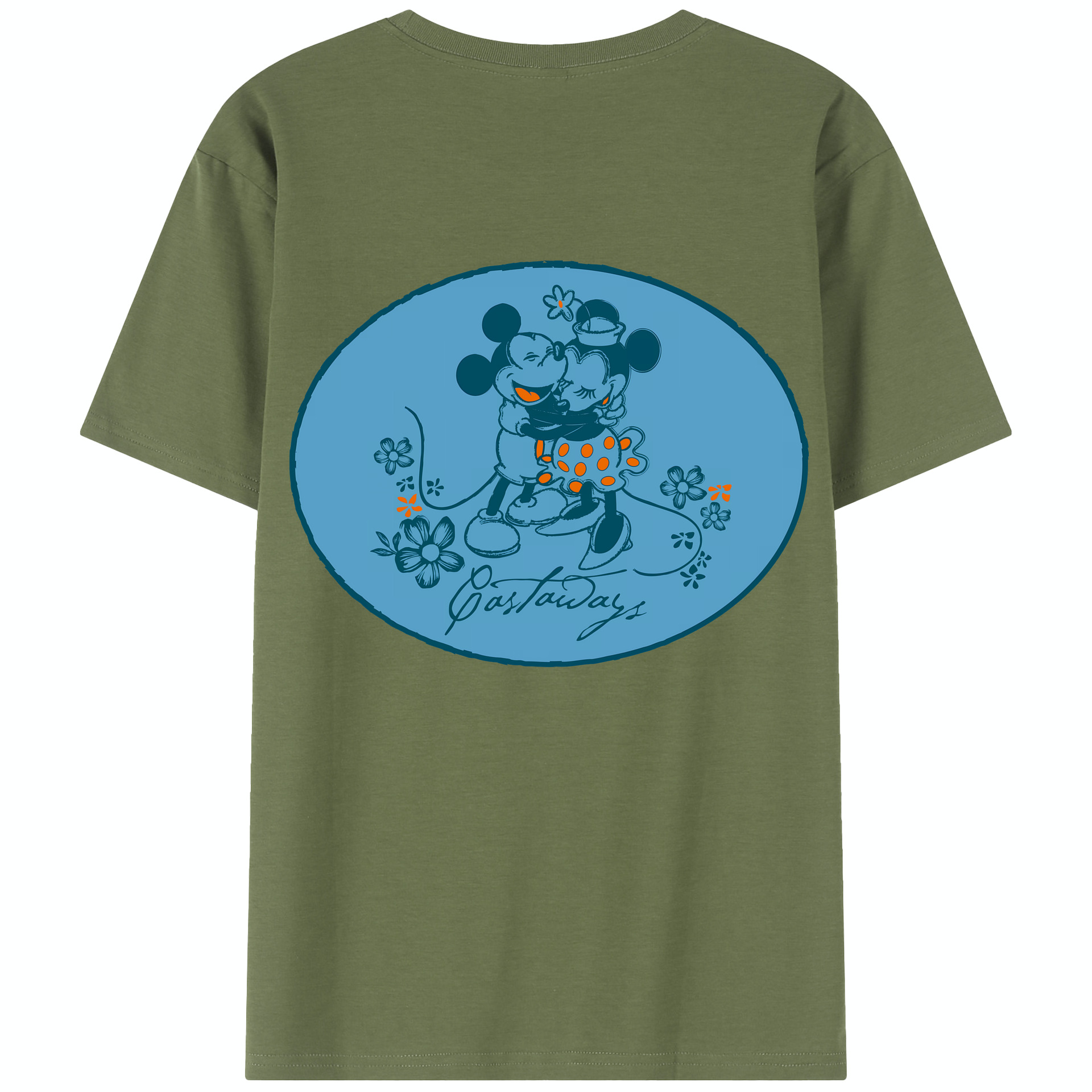 （画像用） ミッキーマウス Mickey Mouse 綿100％半袖Tシャツ（背面プリント）